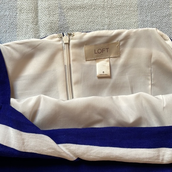 LOFT Blue and White Striped Dress - Picture 4 of 4